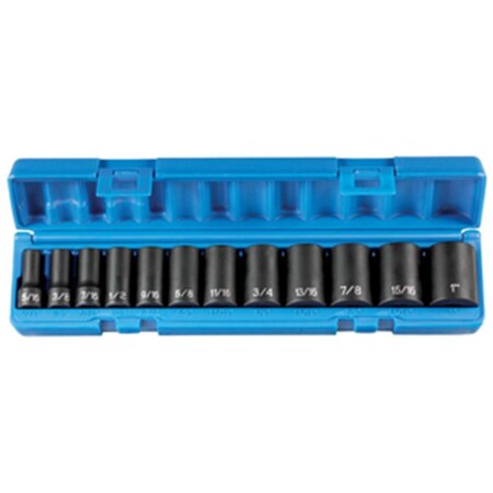 Cool Kitchen Grey Pneumatic  .38 In. Drive 12 Piece Semi-Deep Set CO638598